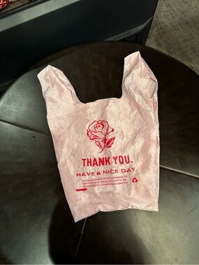 Pink 'Thank You' Grocery Tote Bag